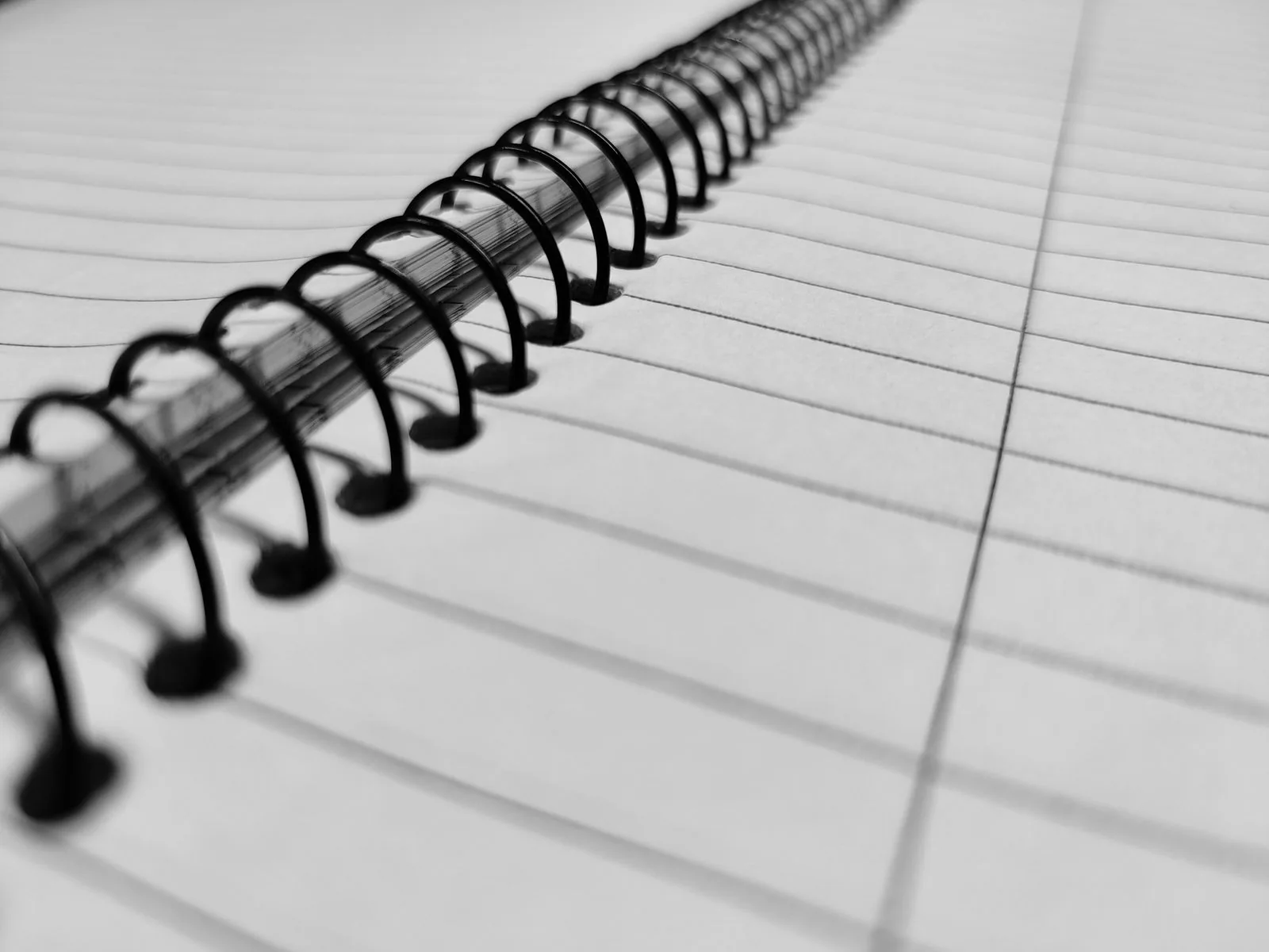 Close-up of spiral-bound pages